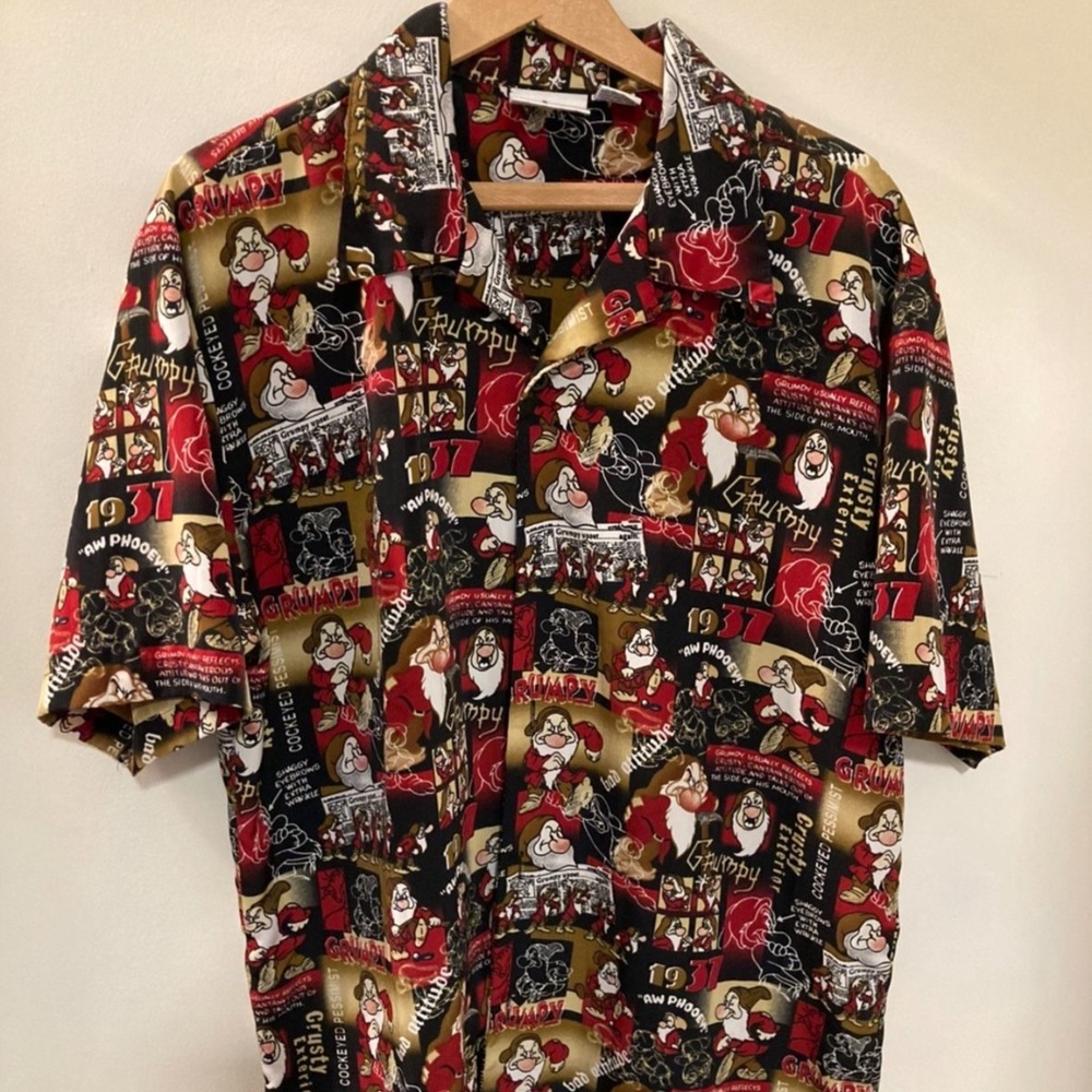 Vintage Disneyland Grumpy Men’s Shirt, Large